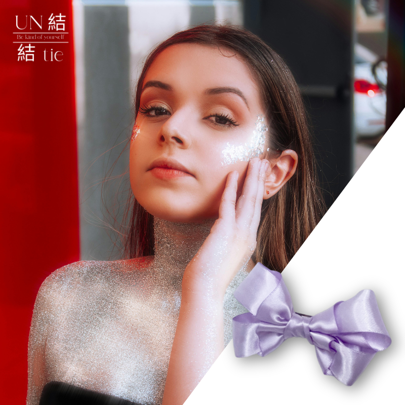 "Snap Hair Clip" Macaron Color Elegant Statement Bow Hair Accessory