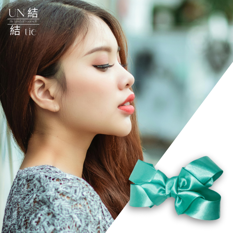 "Snap Hair Clip" Macaron Color Elegant Statement Bow Hair Accessory