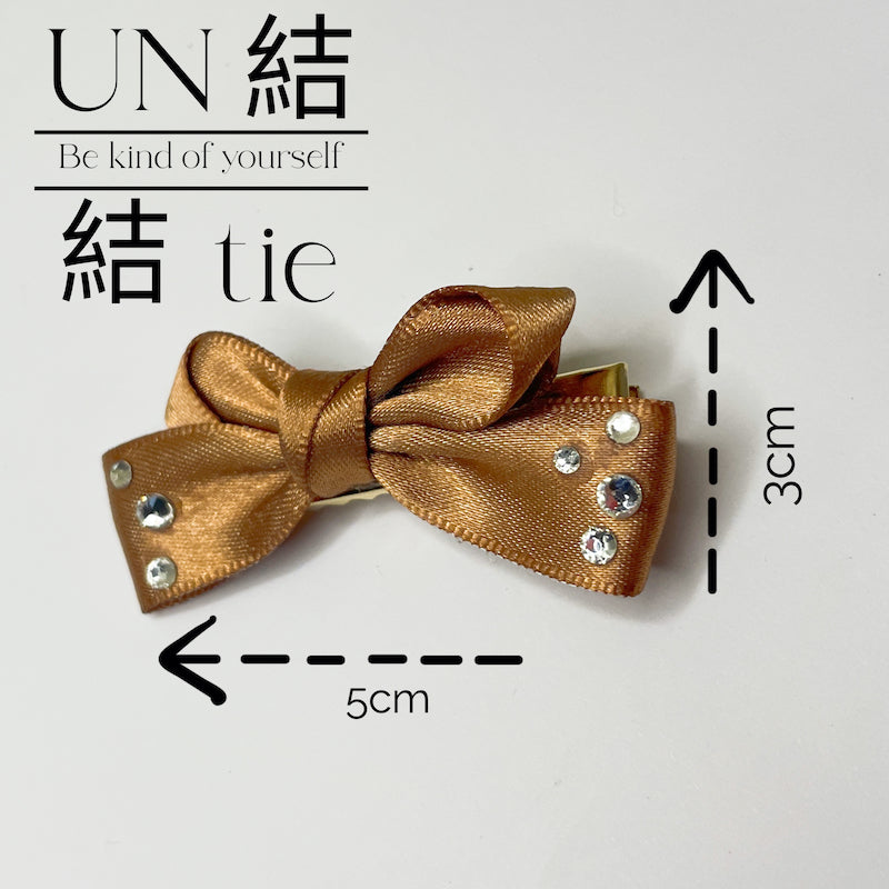 Mini Satin Handmade Bow Hair Clips with Alligator Clips – Set of Two
