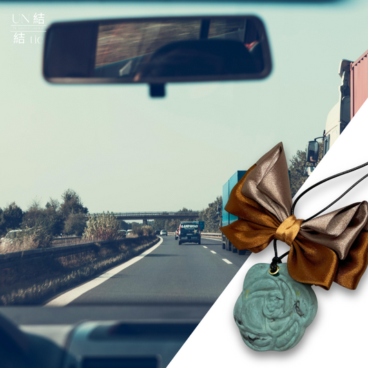 Handmade Bow and Rose Leather Diffuser Stone – Essential Oil Not Included