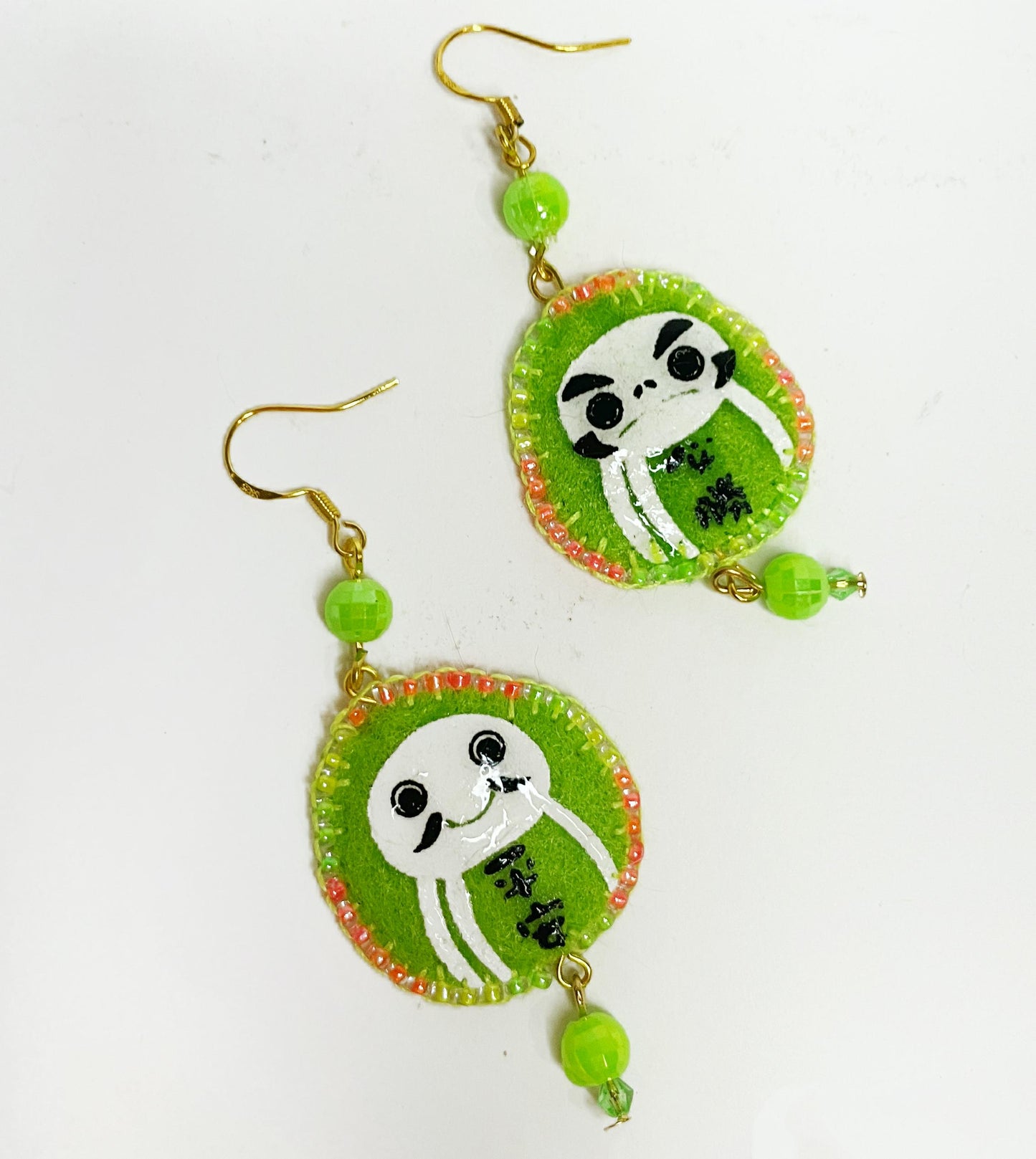 Daruma Earrings — I won’t fall down Avant-garde and cute single sale