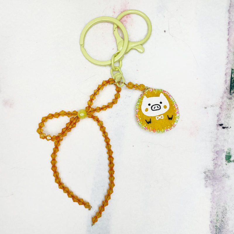 Bow Dopamine lovely Cat Keychain